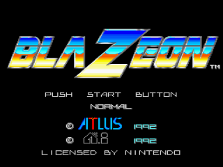 BlaZeon title screen for Super Famicom